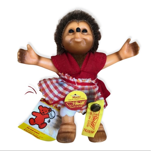 Vintage Other - Steiff Mucki Girl Hedgehog Standing 4.5” German Doll